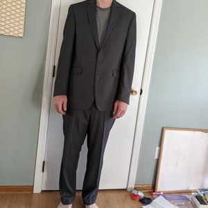 Mens Kenneth Cole Suit Coat and pants Gray